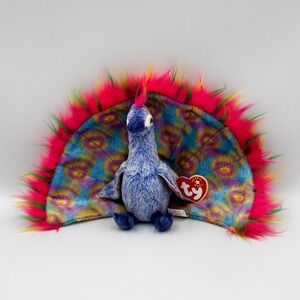 Ty Beanie Baby - FLASHY the Peacock (5.5 inch) NEW MWMTs Stuffed Animal Toy!‎